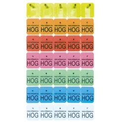 MS Tag Hog Oormerk Mannelijk Bedrukt, P/100