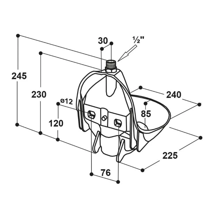 Suevia Drinkbak 10P, 1/2” Messing 8 Suevia Drinkbak 10P, 1/2” Messing - Afbeelding 6